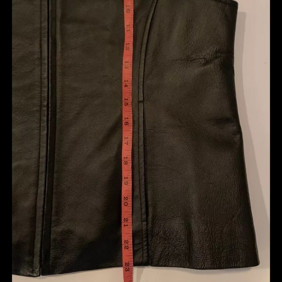 John Paul Richard Black Soft Leather Woman’s Zip Up Vest Size 10 - Picture 8 of 8